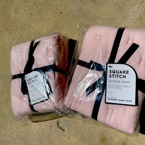 Pottery Barn pink shams